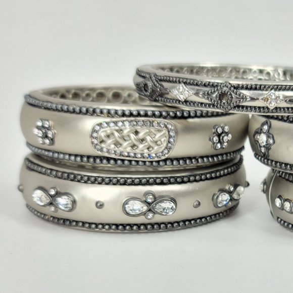 NWT Art Deco Pave CZ Hinged Magnetic Cuff Bangle - Picture 14 of 15